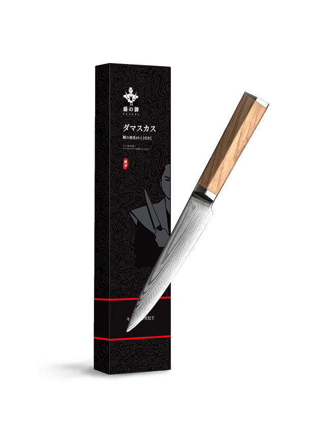 FUJUNI LR Series Damascus Steel 5" Utility Knife