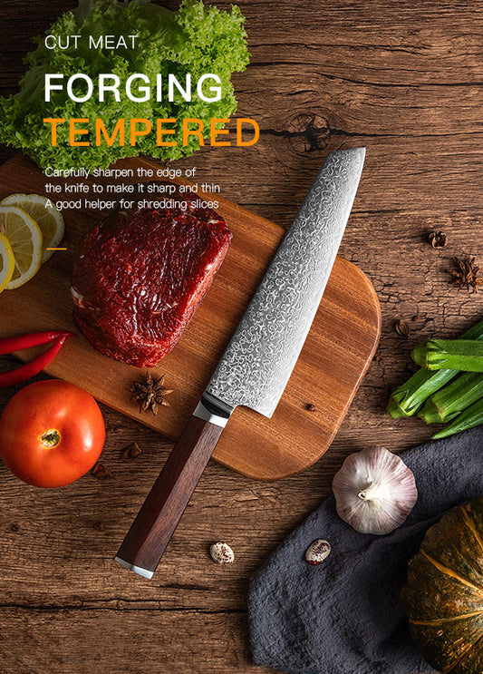 FUJUNI LF Series Damascus Steel 6" Kiritsuke Knife