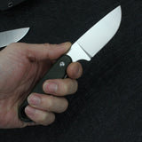 High hardness camping survival knife Sandvik linen handle integrated keel outdoor knife