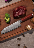 FUJUNI LF Series Damascus Steel 7"Santoku Knife