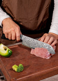 FUJUNI LF Series Damascus Steel 7"Santoku Knife