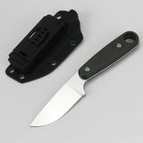 High hardness camping survival knife Sandvik linen handle integrated keel outdoor knife