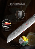 FUJUNI LF Series Damascus Steel 8" Bread Knife