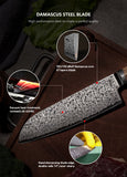 FUJUNI LF Series Damascus Steel 7"Santoku Knife