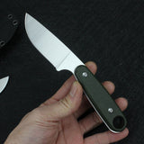 High hardness camping survival knife Sandvik linen handle integrated keel outdoor knife